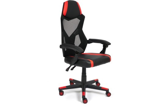 Кресло iRock, черный/красный